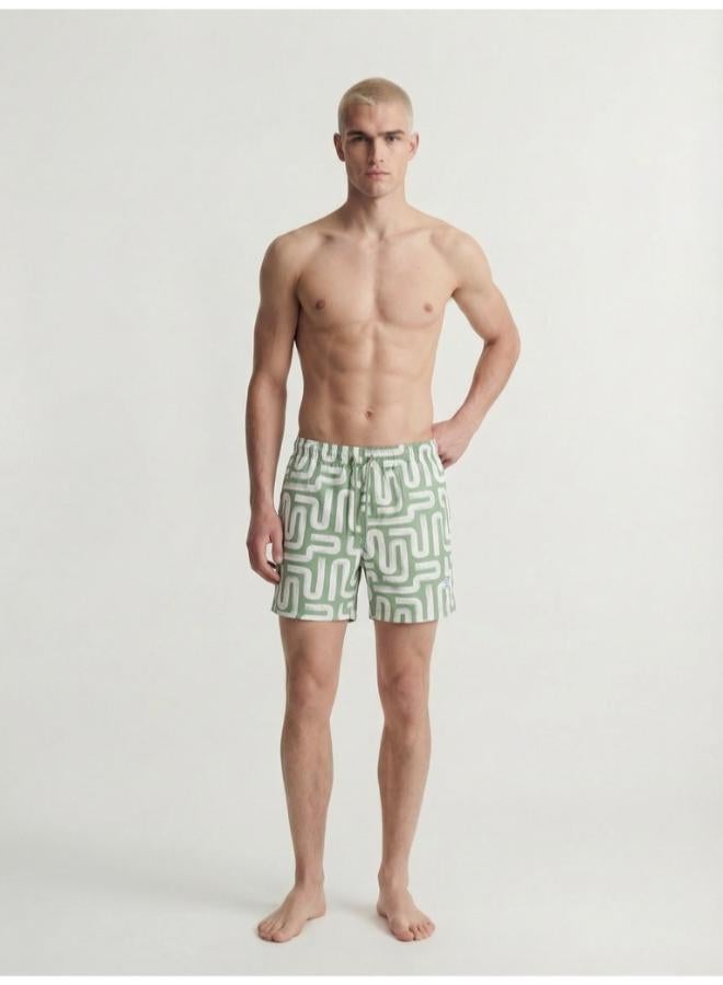 JACK & JONES Printed Drawstring Swim Shorts - Image 4