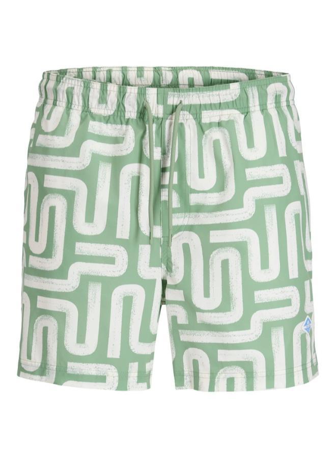 JACK & JONES Printed Drawstring Swim Shorts - Image 5