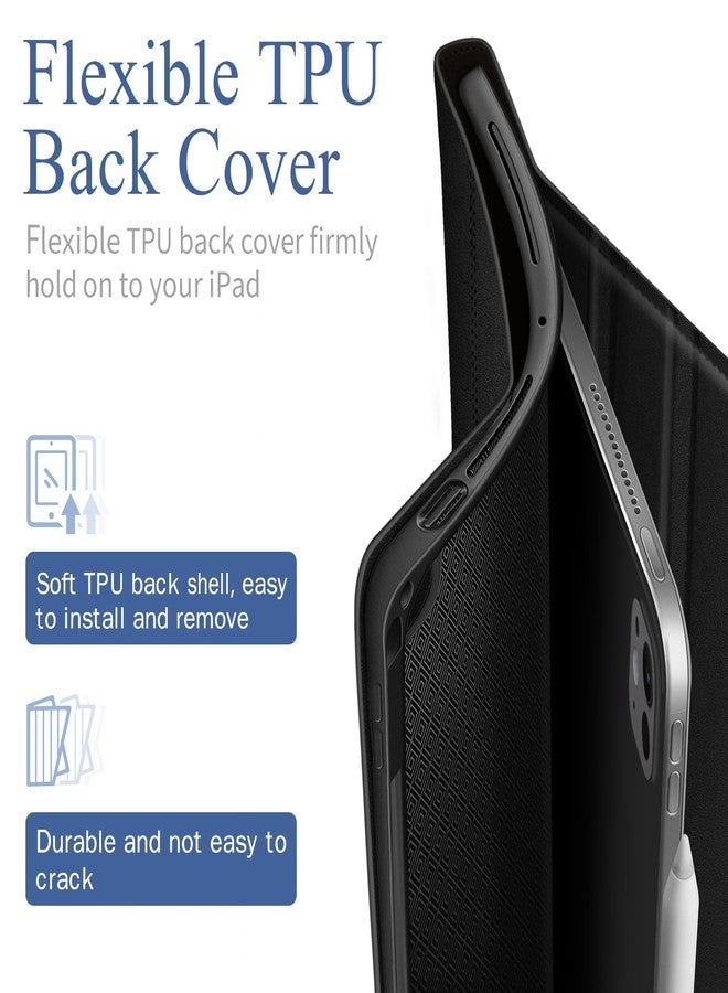Antbox Case for iPad Pro 13 inch Case (M4) 2024 with Built-in Pencil Holder Supports Pencil Pro and Pencil (USB-C) Auto Sleep/Wake Function PU Leather Cover for iPad Pro 13'' (Black) - Image 3