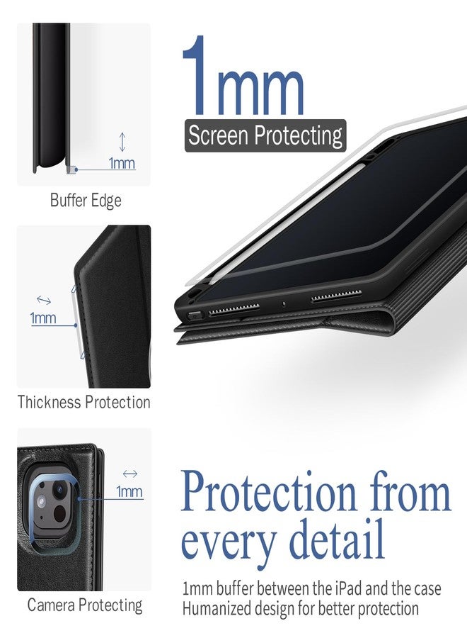 Antbox Case for iPad Pro 13 inch Case (M4) 2024 with Built-in Pencil Holder Supports Pencil Pro and Pencil (USB-C) Auto Sleep/Wake Function PU Leather Cover for iPad Pro 13'' (Black) - Image 5