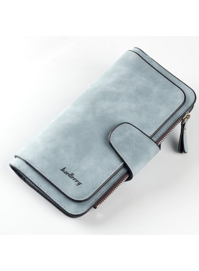 baellerry Women's Purse Long Multi-card Women's Advanced Purse Fashion Triple Fold Vertical Handbag - Image 1