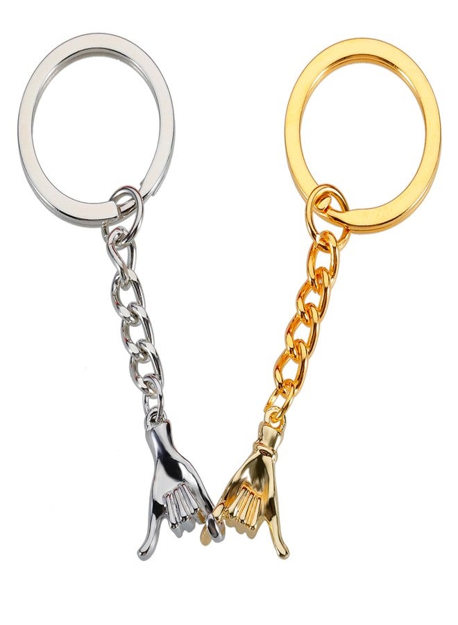 VANLOVEMAC Pinky Promise Gifts Couple Matching Keychain Gifts for Him Her Girlfriend Boyfriend Stocking Stuffers for Women Men Husband Xmas Valentines Day One Year Anniversary Sweetest Day Gift - Image 1