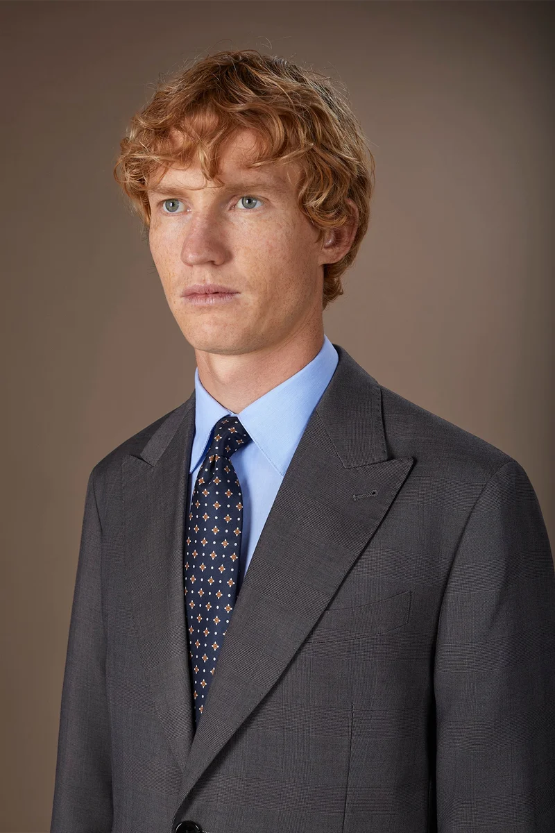 دوبل غانغر Men's tie with micro pattern - DK Blue