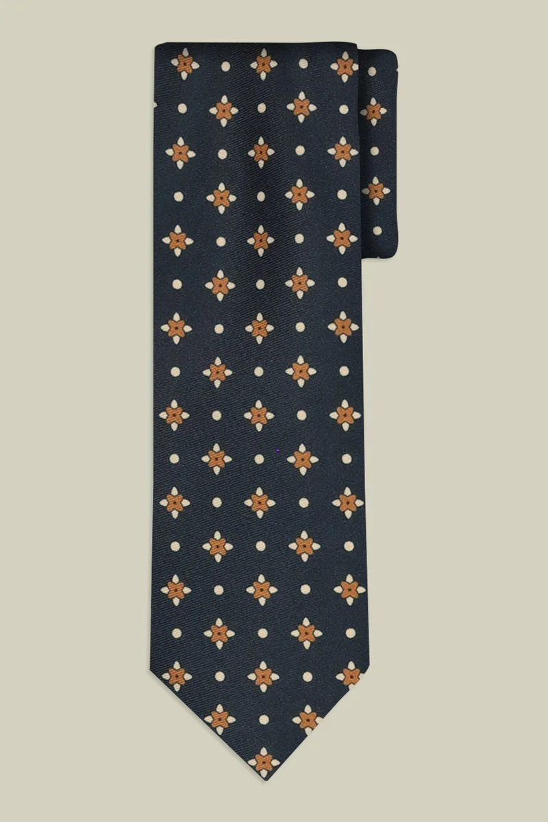 دوبل غانغر Men's tie with micro pattern - DK Blue