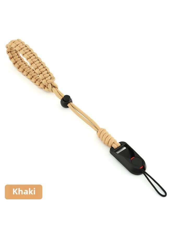 JN Geno Pure Hand Woven Camera Wrist Strap Adjustable Lanyard For Canon Sony Nikon Quick Release Hand Rope-Colour:Bj-06 Bracelet Khaki  - Image 1