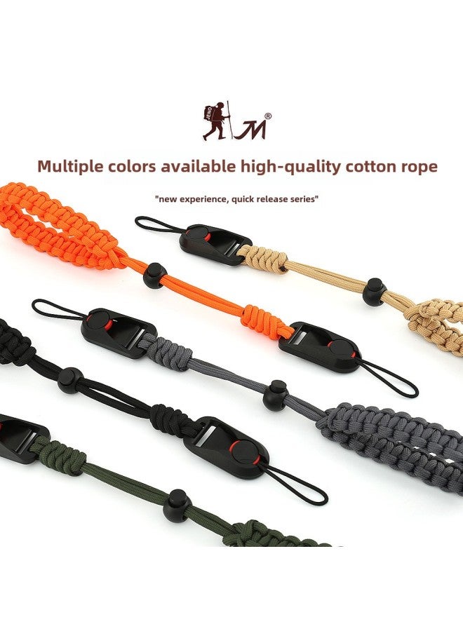 JN Geno Pure Hand Woven Camera Wrist Strap Adjustable Lanyard For Canon Sony Nikon Quick Release Hand Rope-Colour:Bj-06 Bracelet Khaki  - Image 2