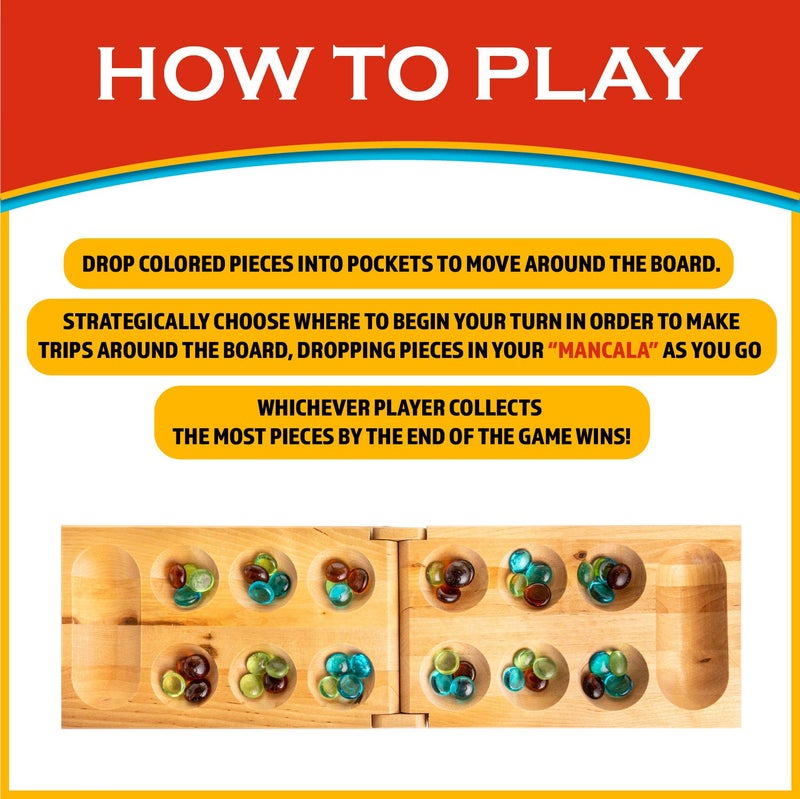 Endless Games Classic Mancala - Fun Board Game for Friends and Family - Timeless Strategy Game - Image 3