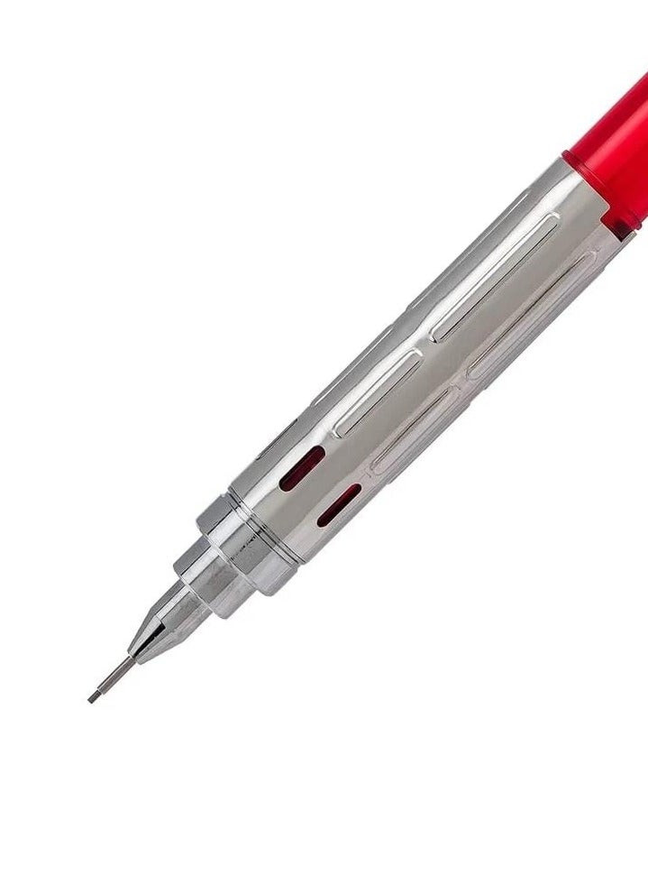 Pentel 1-Piece Graph Gear 300 Mechanical Pencil 0.5mm Tip Red Barrel - Image 3