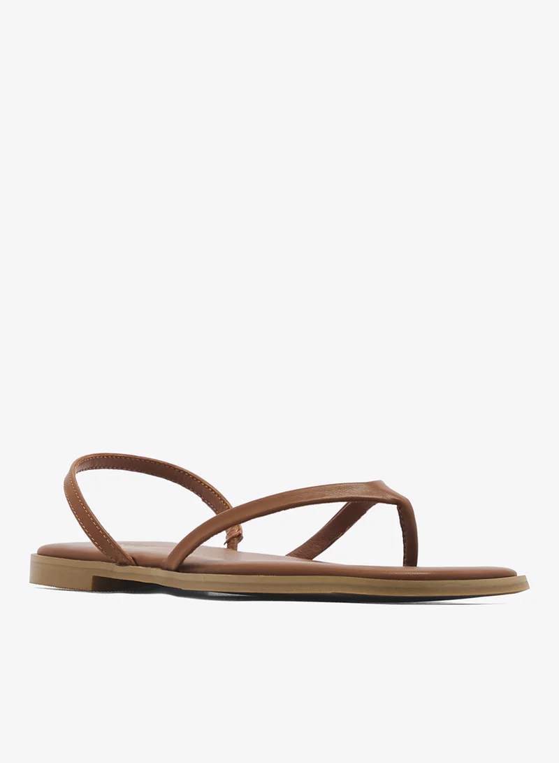 London Rebel Florie Multi Strap Flat Flip Flops