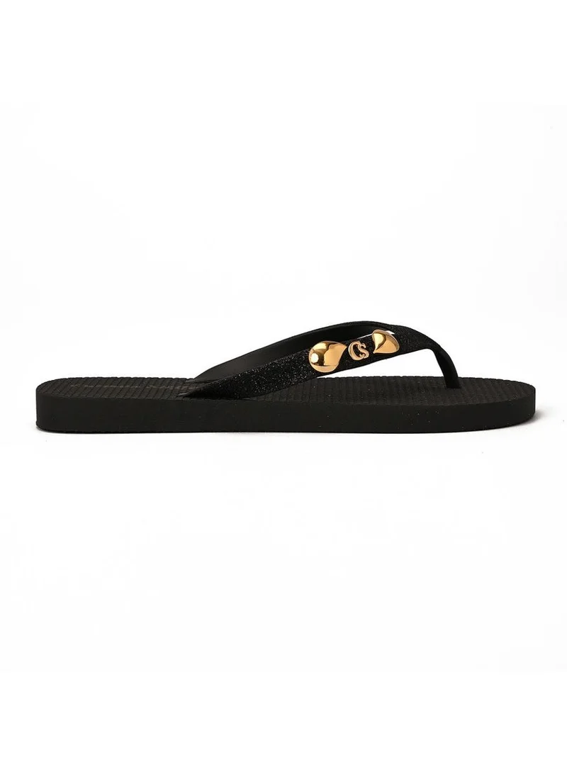 Carmen Steffens  Black CS Shine Flip-Flop for Women | Best Price UAE