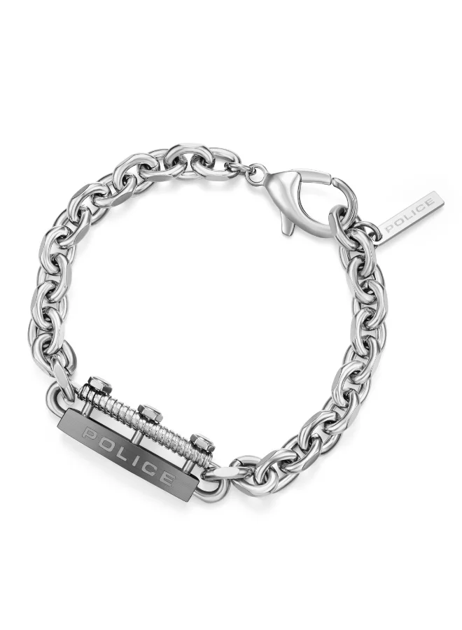 بوليس Bolt Silver with Grey Screw Bracelet Small Men