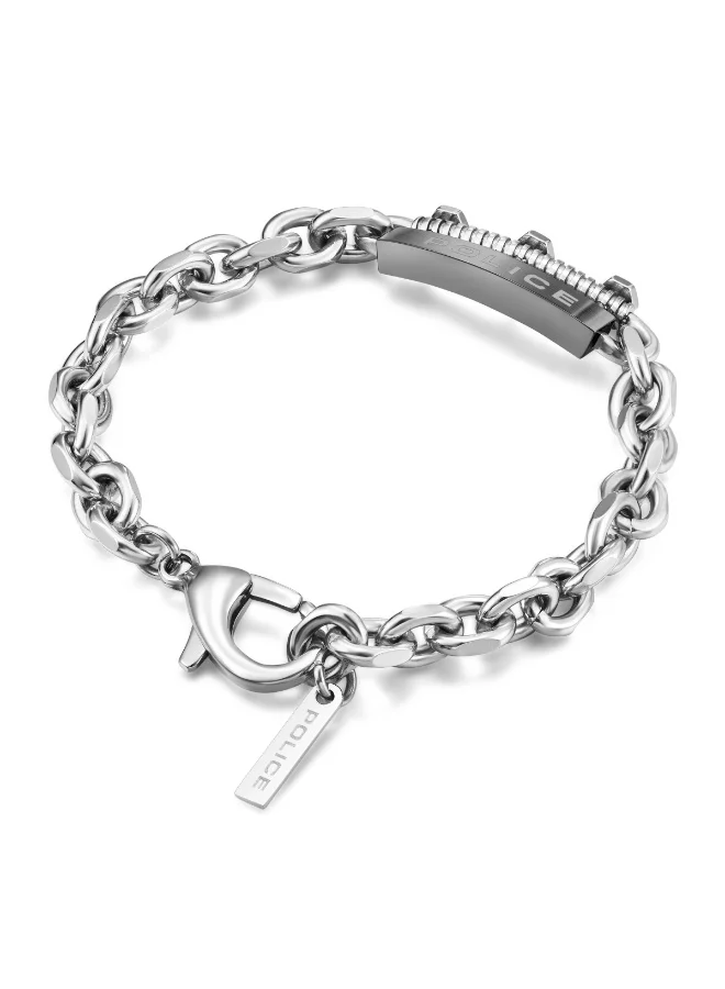 بوليس Bolt Silver with Grey Screw Bracelet Small Men