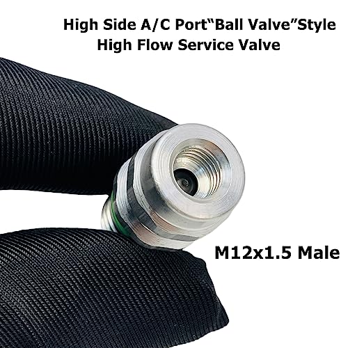 VOTNMIC Air Conditioning Service Valve M12x1.5 Male High Side A/C Charge Port Valve Includes Caps Aftermarket Replacement For MT0105, 800-955, 59946, GM 52458184, 15-5438 (Pack of 2) - Image 2