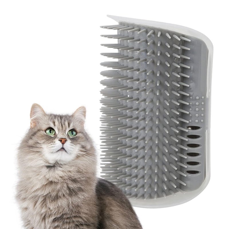 Pups&Pets Cat Self Groomer Wall Corner Groomers Soft Grooming Brush Massage Combs for Short Long Fur Cats, Softer Massager Toy for Kitten Puppy - Color May Vary - Image 1