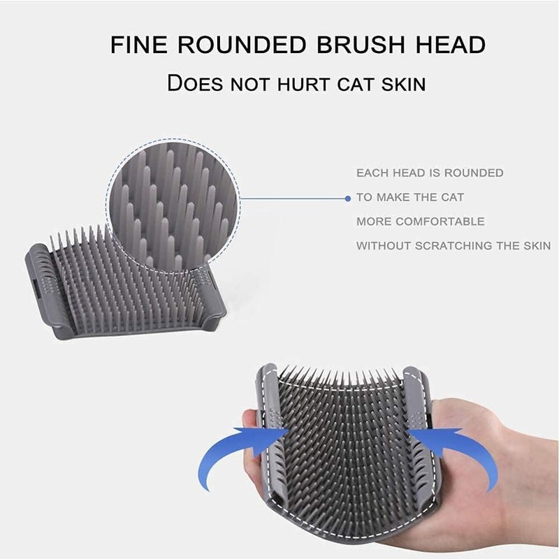 Pups&Pets Cat Self Groomer Wall Corner Groomers Soft Grooming Brush Massage Combs for Short Long Fur Cats, Softer Massager Toy for Kitten Puppy - Color May Vary - Image 2