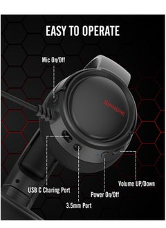 BINNUNE Wireless Gaming Headset Bluetooth Gamer Headphones with Noise Canceling Microphone  - Image 5