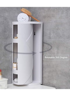 DubaiGallery 360-Degree Rotating Wall-Mounted Shelf Bathroom Corner Storage Shampoo Cosmetics Kitchen Household Bathroom Storage Accessories  - Image 2