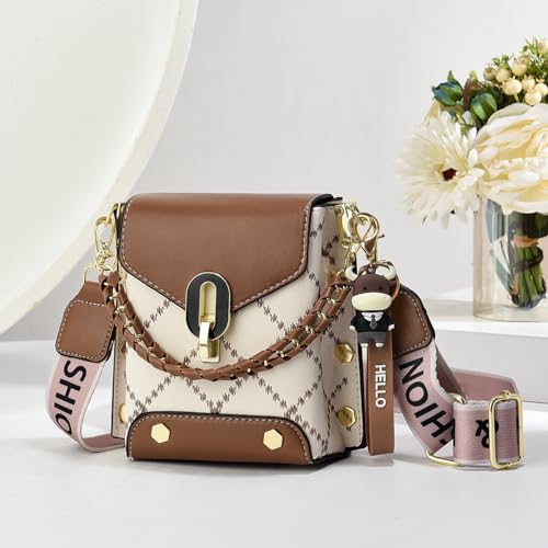 Xiaoyu Small Crossbody Bags for Women Fashion Cell Phone Purse Shoulder Handbags with Wide Strap (Dark Khaki) - Image 2