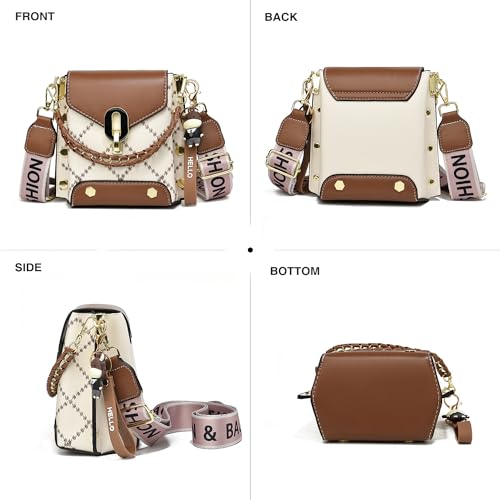 Xiaoyu Small Crossbody Bags for Women Fashion Cell Phone Purse Shoulder Handbags with Wide Strap (Dark Khaki) - Image 4