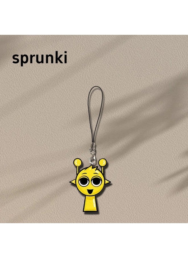 Generic - Sprunki Rhythm Box Q Version Pendant Around Cute Cartoon Mobile Phone Chain Student Schoolbag Backpack Ornaments-Specifications Support Image Upload:Style Four-rhythm Box Mobile Phone Chain- - Image 1
