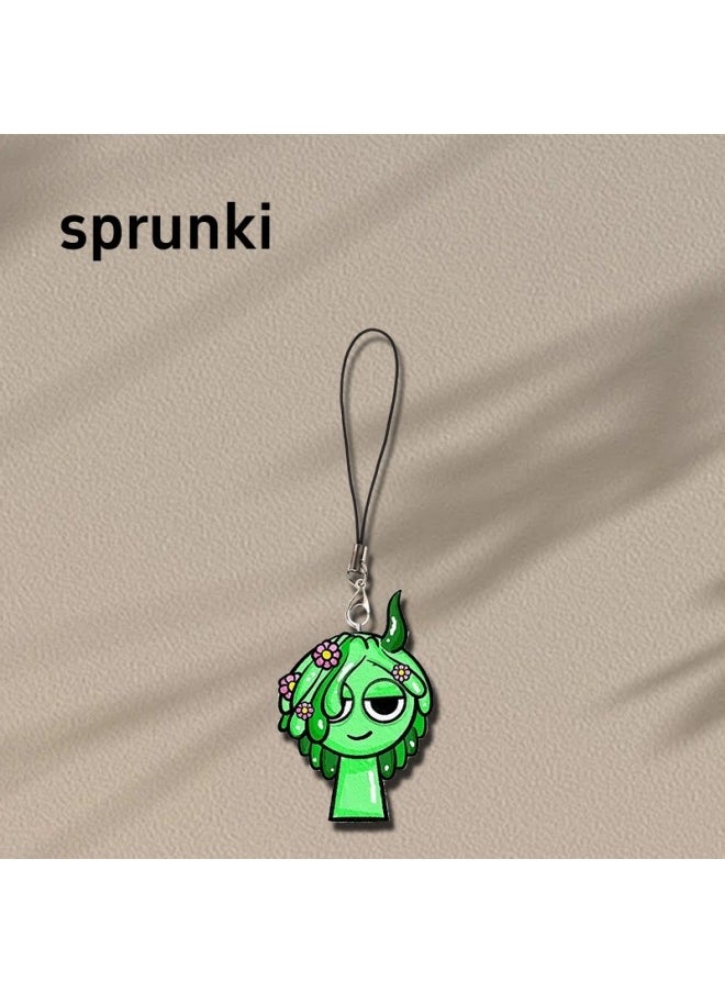 Generic - Sprunki Rhythm Box Q Version Pendant Around Cute Cartoon Mobile Phone Chain Student Schoolbag Backpack Ornaments-Specifications Support Image Upload:Style Four-rhythm Box Mobile Phone Chain- - Image 1