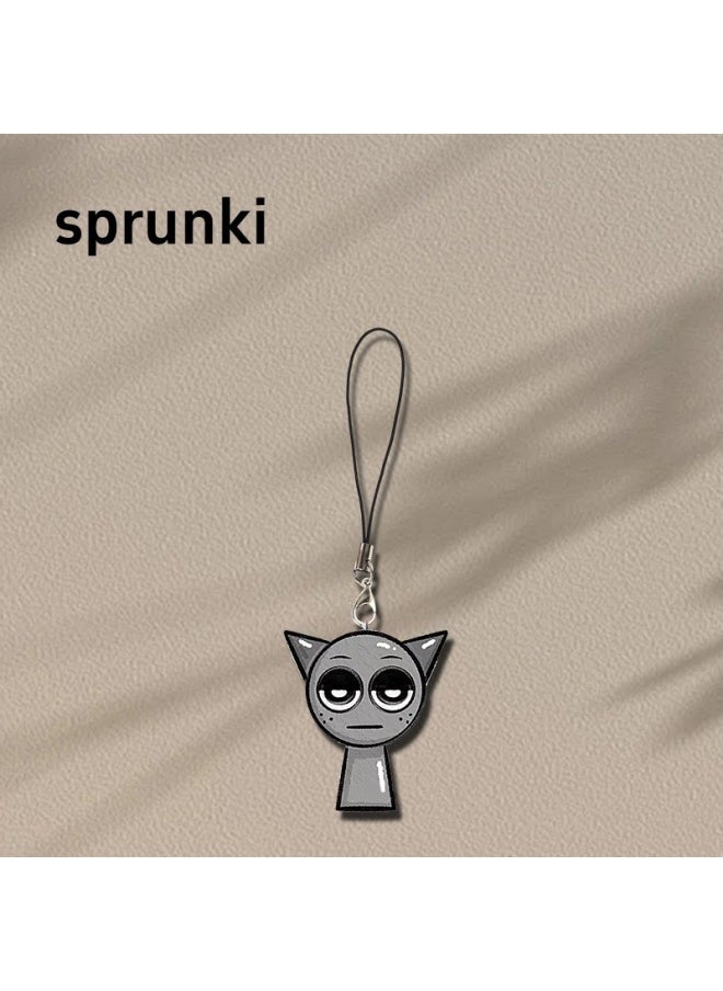 Generic - Sprunki Rhythm Box Q Version Pendant Around Cute Cartoon Mobile Phone Chain Student Schoolbag Backpack Ornaments-Specifications Support Image Upload:Style Four-rhythm Box Mobile Phone Chain- - Image 1