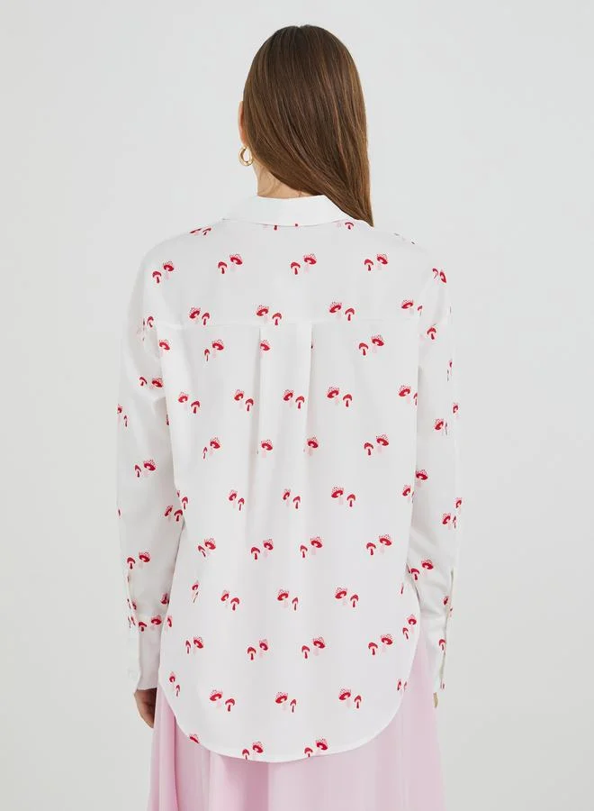 Take Two Take Two Graphic Print Oversized Shirt