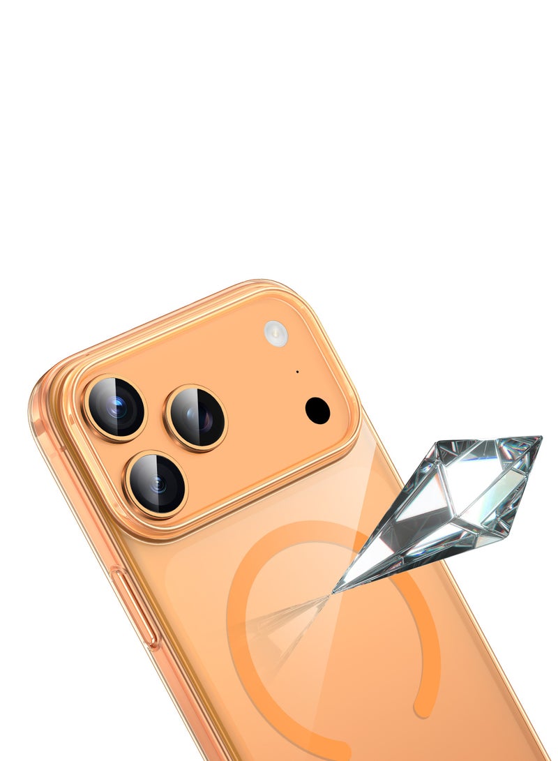 GREEN LION iPhone 17 Pro MagSafe Case Delgado with Ultra Drop Protection & MagSafe Compatibility / Camera Protection / Daily Protection - Orange Titanium - Image 2