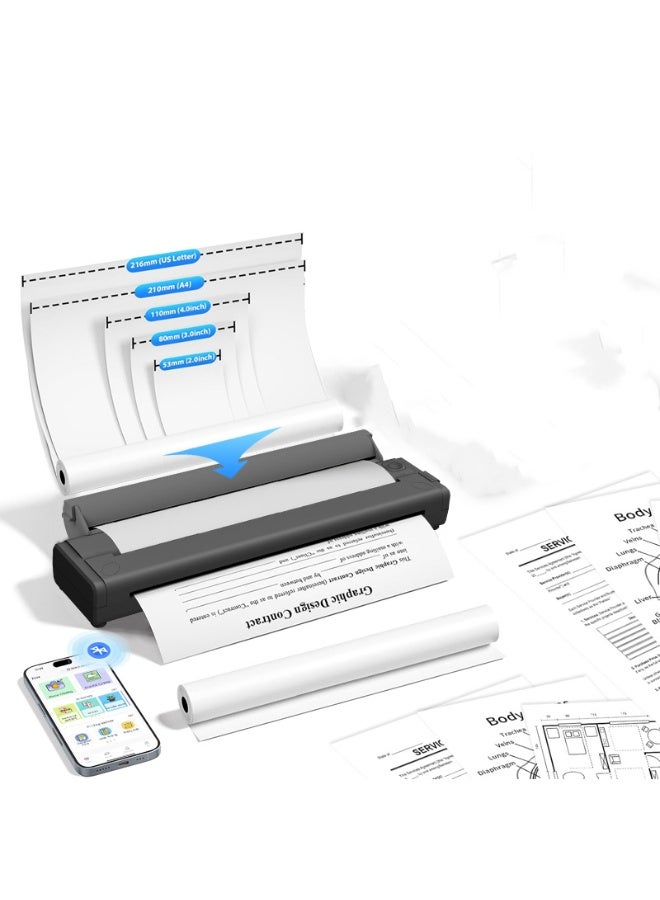 4 Rolls A4 Thermal Printing Paper White thermal Printing Paper 210*30mm Supplementary Printing Paper Used to Print Contracts, Questions, Test Papers, Sketches, Invoices Clear Printing - Image 2