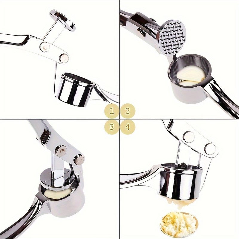 مطحّن الثوم من الستانلس ستيل multifunctional kitchen tool أفضل أداة مطبخية لتكسير الزعفران والهدي بسهولة ومرونة أدوات المطبخ اليدوية المتميزة المصنوعة من الستانلس ستيل - Image 5