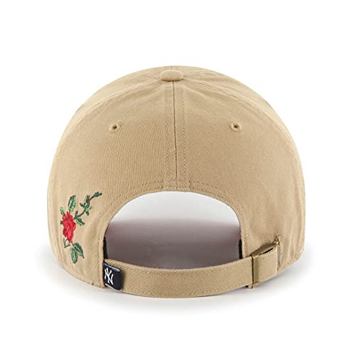 47 '47 New York Yankees Thorn Clean Up Dad Hat Baseball Cap - Khaki/Rose, Khaki, Red - Image 2