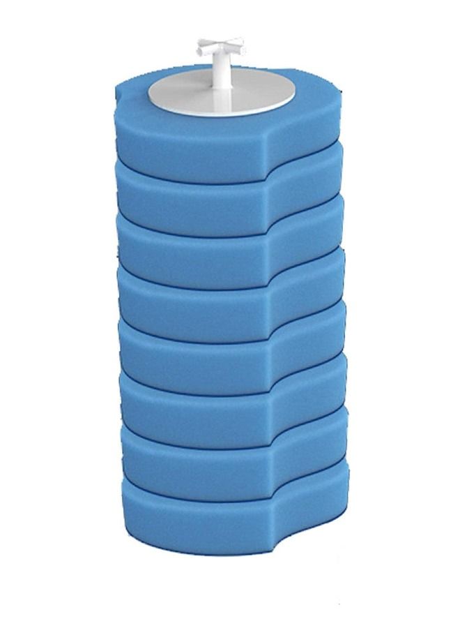 Arabest 8 قطع/مجموعة فرشاة المرحاض القابلة لإعادة الملء مع حامل يمكن أن تحل محل رأس فرشاة تنظيف المرحاض القابل للتصرف - Image 1