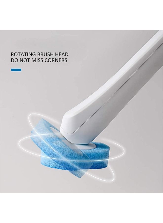 Arabest 8 قطع/مجموعة فرشاة المرحاض القابلة لإعادة الملء مع حامل يمكن أن تحل محل رأس فرشاة تنظيف المرحاض القابل للتصرف - Image 3