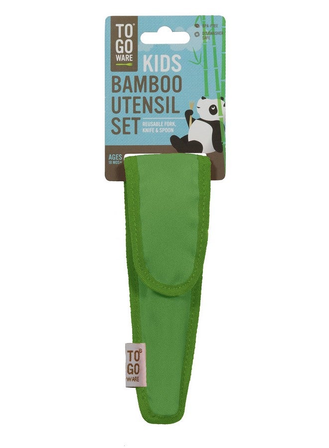 To-Go Ware TO GO WARE Kid's Bamboo Utensil Set Kiwi Green, 1 EA - Image 2