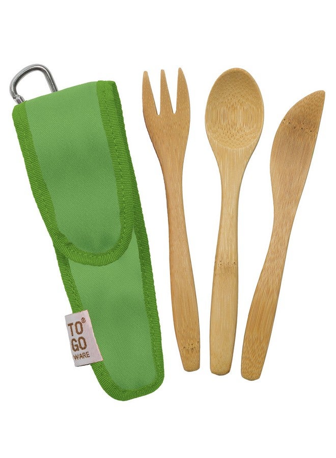 To-Go Ware TO GO WARE Kid's Bamboo Utensil Set Kiwi Green, 1 EA - Image 1