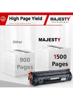 ماجيستي خرطوشة حبر 83A CF283A متوافقة مع اتش بي ليزر جيت برو MFP M125 M125nw M125rnw M127fn M127fw M127fp M201n MFP M225dn أسود  - Image 3