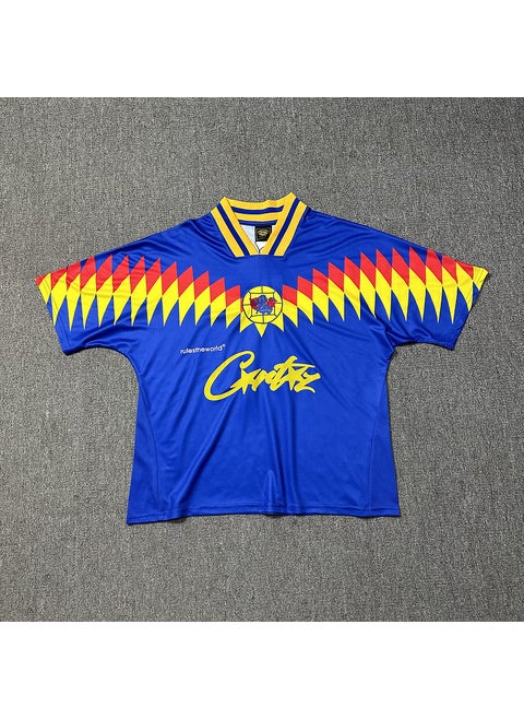 Corteiz Colorblock Retro Tee Casual Sporty T-Shirt Blue