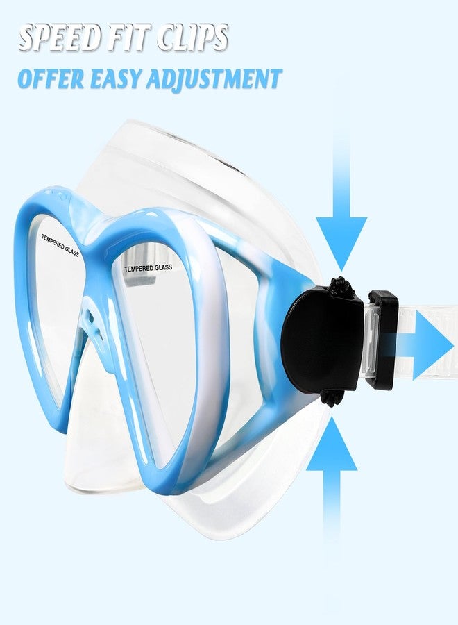 ACQCES Kids Swim Goggles Snorkel Diving Mask for Boys Girls Ages 5-15, Two-Color Anti-Fog Swimming Goggles with Nose Cover (1PCS Blue Blue) - Image 4