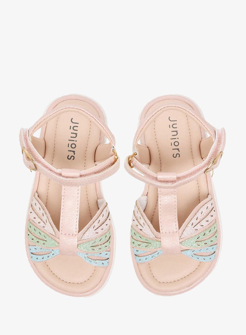 JUNIORS Girls Glitter Embellished Sandals - Image 2