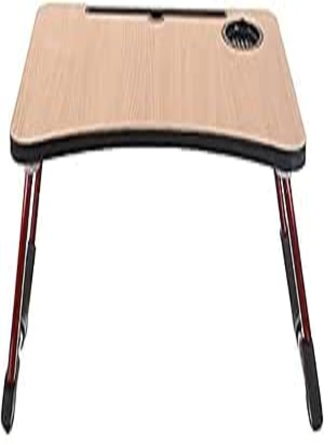 Wooden laptop table with metal legs