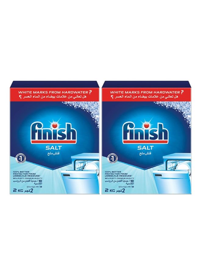 Finish Dishwasher Cleaner Salt, 2kg, pack of 2  - Image 1