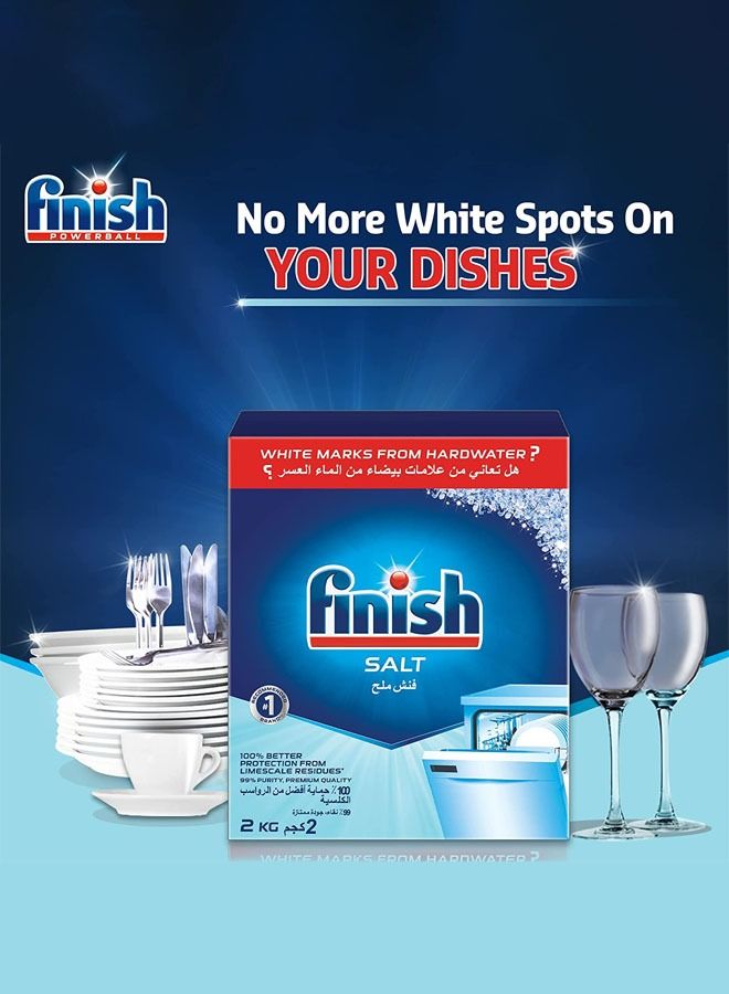 Finish Dishwasher Cleaner Salt, 2kg, pack of 2  - Image 2