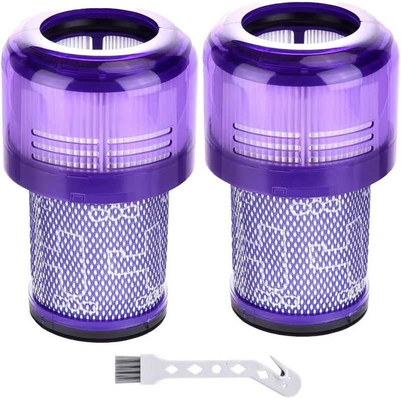 2 فلتر بديل V12 لـ Dyson V12 Detect Slim، Detect Slim Animal، Slim+ مكنسة كهربائية لاسلكية و V12 Slim Absolute Vacuums، SV34، SV35 Vacuums، رقم القطعة 971517-01، أرجواني - Image 1