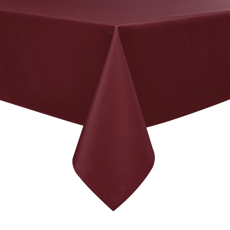 Wewoch Burgundy Rectangle Tablecloth Wrinkle Resistant Washable Fabric Table Cloth for Dining Kitchen  Parties Weddings and Outdoor Use 60 Inch by 84 Inch - Image 2