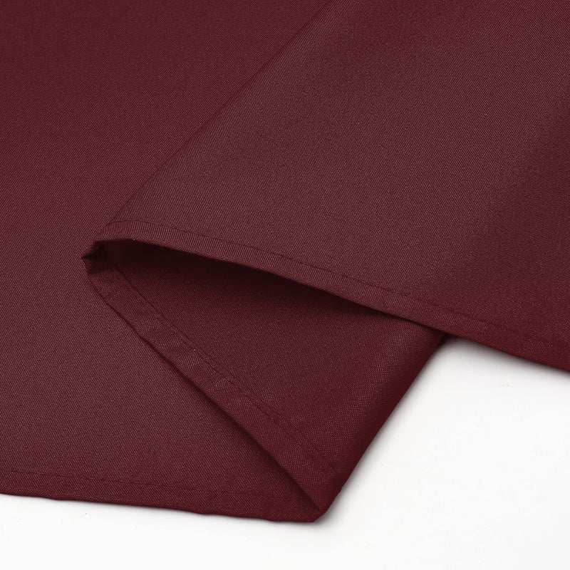 Wewoch Burgundy Rectangle Tablecloth Wrinkle Resistant Washable Fabric Table Cloth for Dining Kitchen  Parties Weddings and Outdoor Use 60 Inch by 84 Inch - Image 4