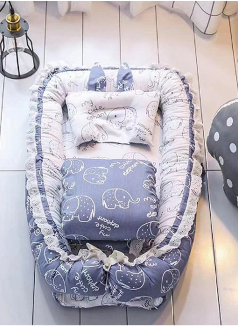 Baby Life Sleeping Lounger Folding Travel Portable Baby Nest 100% Soft Cotton  - Image 1