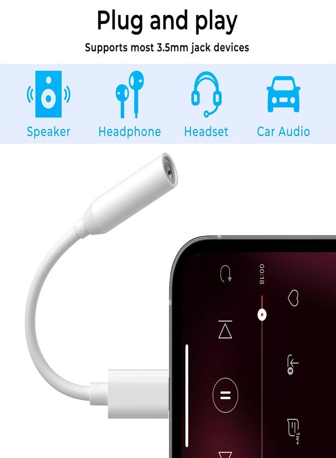 Vanjua USB C to 3.5mm Headphone Jack Adapter, Type-C to 3.5mm Aux Audio Dongle Cable Cord for iPhone 16/16 Pro/16e/15 Pro Max/Plus, Samsung Galaxy S25/S24/S23, Google Pixel 9 8 7 (White+White) - Image 4