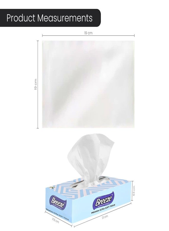 BREEZE BRE021 2 PLY Facial Tissue Soft Wipe & Disposable for Kitchen Car Office & Home Use 100 Pulls in Each Box (Pack of 4) - Image 2