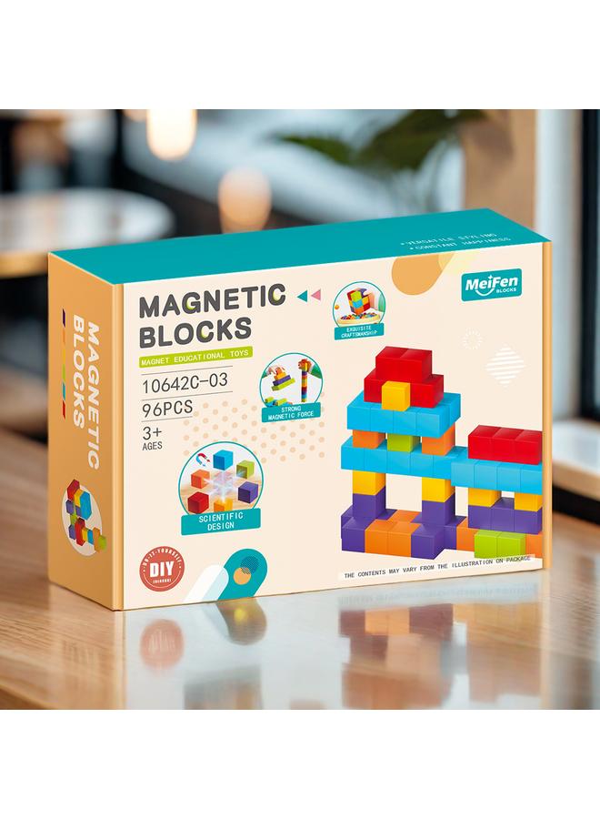 الأزرق جي دبليو <تجميع مغناطيسي> Diy مكعبات مغناطيسية صغيرة ، تجميع مغناطيسي للأطفال ، هدية لعبة الألغاز - Image 2