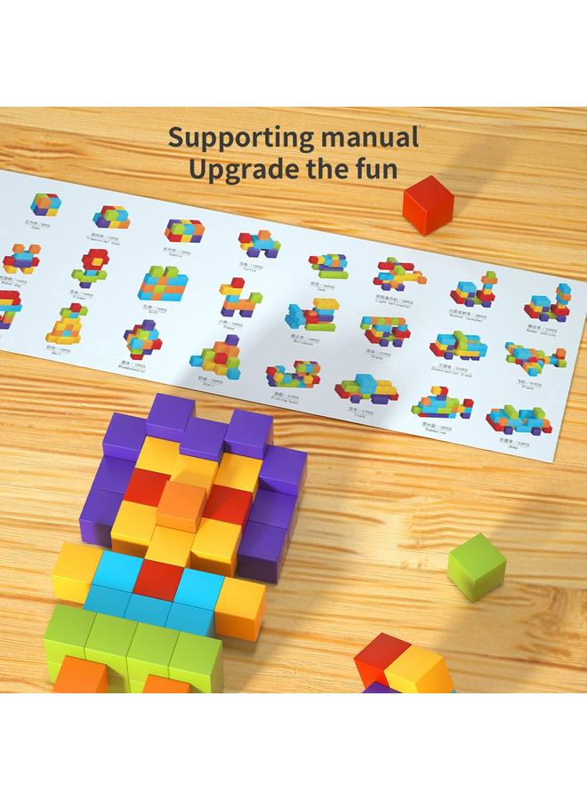 الأزرق جي دبليو <تجميع مغناطيسي> Diy مكعبات مغناطيسية صغيرة ، تجميع مغناطيسي للأطفال ، هدية لعبة الألغاز - Image 4